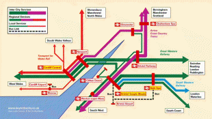Karte (Kartografie)-Cardiff Airport-rail-map-west-xlg.jpg