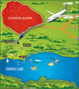 Kaart (cartografie)-Internationale luchthaven Don Miguel Hidalgo y Costilla-airportguadalajaramap1.jpg
