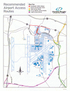 Kaart (cartografie)-Francisco C. Ada International Airport-MapNewEntranceRdRecommendedRoutes.jpg