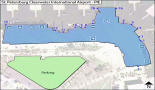 Bản đồ-St Petersburg-Clearwater International Airport-Petersburg-PIE-terminal-map.jpg