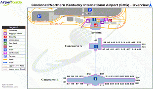 Bản đồ-Sân bay quốc tế Cincinnati/Bắc Kentucky-CVG_overview_map.png