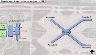 Bản đồ-Sân bay quốc tế Pittsburgh-Pittsburgh-PIT-terminal-map.jpg