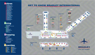 Bản đồ-Sân bay quốc tế Bradley-Terminal-Map.png
