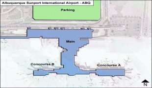 Bản đồ-Sân bay quốc tế Albuquerque-Albuquerque-Sunport-ABQ-Terminal-map.jpg