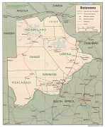 Kaart (kartograafia)-Botswana-botswana_pol95.jpg