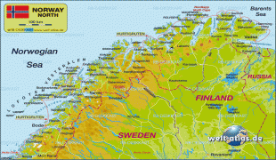 Kartta - Norja (Kingdom of Norway) - MAP[N]