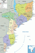 Kaart (kartograafia)-Mosambiik-political-map-of-Mozambique.gif