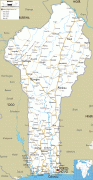 Географическая карта-Бенин-Benin-road-map.gif