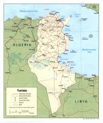 Karte (Kartografie)-Tunesien-tunisia_pol_1990.jpg