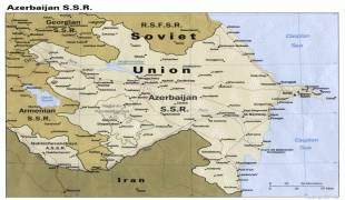Kaart (cartografie)-Azerbeidzjan-Azerbaijani_Map.jpg