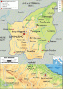 Χάρτης-Άγιος Μαρίνος-physical-map-of-San-Marino.gif