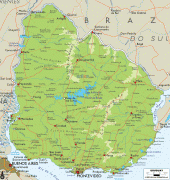 Карта (мапа)-Уругвај-Uruguay-physical-map.gif