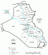 Kort (geografi)-Mesopotamien-iraq-map-province1.gif