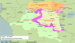 Kaart (kartograafia)-Kongo Demokraatlik Vabariik-congo-map-030600-un.gif