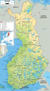 Карта-Финландия-Finland-physical-map.gif