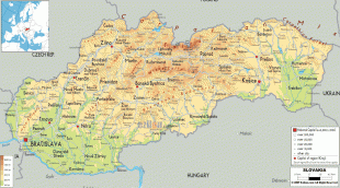 Kort (geografi)-Slovakiet-physical-map-of-Slovakia.gif