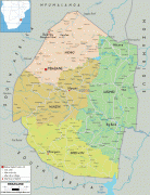 Карта (мапа)-Свазиленд-political-map-of-Swaziland.gif