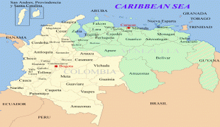 Kort (geografi)-Venezuela-Colombia_Venezuela_map.png
