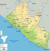 Bản đồ-Liberia-Liberia-physical-map.gif