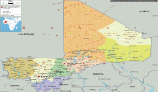 Kaart (kartograafia)-Mali-political-map-of-Mali.gif
