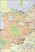 Географическая карта-Ботсвана-detailed_road_map_of_botswana.jpg