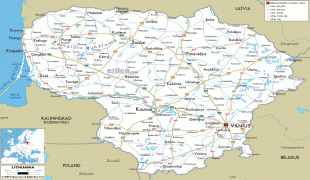 Bản đồ-Cộng hòa Xã hội chủ nghĩa Xô viết Litva-road-map-of-Lithuania.gif