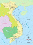 Kaart (cartografie)-Vietnam-Vietnam-Map.jpg