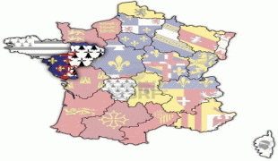 Bản đồ-Pays de la Loire-6791812-pays-de-la-loire-on-old-map-of-france-with-flags-of-administrative-divisions.jpg