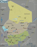 Kort (geografi)-Tchad-Chad_Regions_map.png