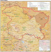 Kaart (kartograafia)-Pakistan-kashmir_region_2003.jpg