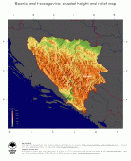 Kaart (kartograafia)-Bosnia ja Hertsegoviina-rl3c_ba_bosnia-and-herzegovina_map_illdtmcolgw30s_ja_mres.jpg