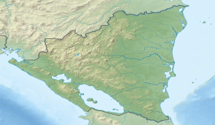 Kaart (kartograafia)-Nicaragua-Nicaragua_relief_location_map.jpg
