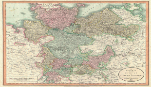 Bản đồ-Niedersachsen-1801_Cary_Map_of_Lower_Saxony_(Holstein,_Lubeck,_Lunenburgzell,_Bremen,_Berlin)_-_Geographicus_-_LowerSaxony-cary-1801.jpg