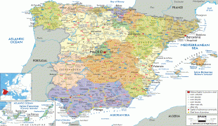 Kaart (kartograafia)-Hispaania-political-map-of-Spain.gif