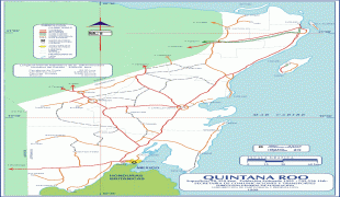 Bản đồ-Quintana Roo-Quintana_Roo_Road_Map.jpg