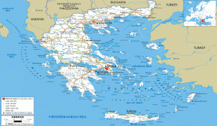 Kort (geografi)-Grækenland-road-map-of-Greece.gif