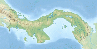 Kaart (kartograafia)-Panama-Panama_relief_location_map.jpg