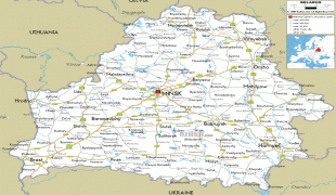 Kort (geografi)-Hviderusland-Belarus-road-map.gif