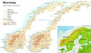 Kaart (cartografie)-Noorwegen-norway-map.jpg