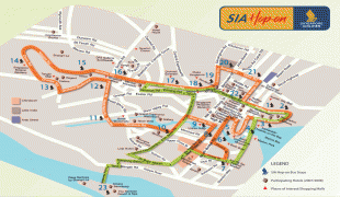 Kaart (kartograafia)-Singapur-Singapore-Airlines-Hop-On-Bus-Route-Map.jpg