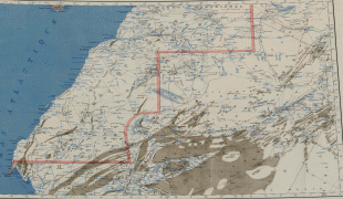 Kaart (kartograafia)-Lääne-Sahara-Mapa-del-Sahara-Occidental-y-del-Norte-Mauritania-1958-6493.jpg