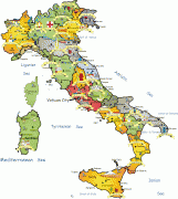 Kaart (cartografie)-Italië-travel_map_of_italy.jpg