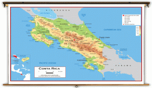 Kaart (cartografie)-Costa Rica-academia_costa_rica_physical_lg.jpg