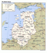 Kort (geografi)-Litauen-Baltic-States-Map.jpg