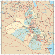 Kaart (cartografie)-Mesopotamië-Iraq_district_map.jpg