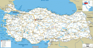Карта (мапа)-Турска-turkey-road-map.gif