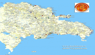 Kartta-Dominikaaninen tasavalta-dominicana_map_road_hires.jpg
