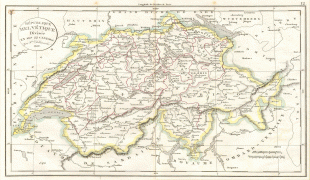 Kaart (cartografie)-Zwitserland-1832_Delamarche_Map_of_Switzerland_-_Geographicus_-_Switzerland-d-32.jpg