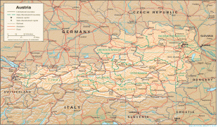 Kaart (cartografie)-Oostenrijk-Austria.jpg
