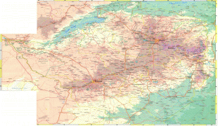 Kaart (kartograafia)-Zimbabwe-large_detailed_road_and_physical_map_of_zimbabwe.jpg